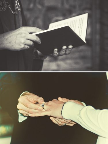 details of book and hands