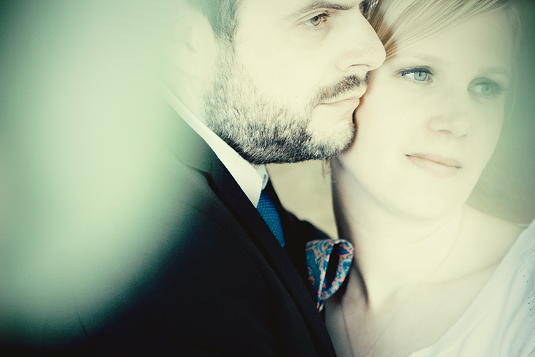 portrait through leaves