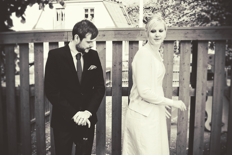 checking out her dress